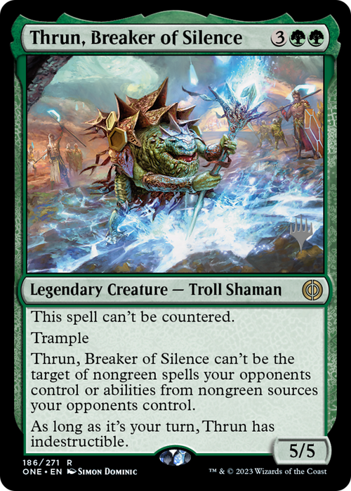 Thrun, Breaker of Silence (PPONE-186) - Phyrexia: All Will Be One Promos Foil