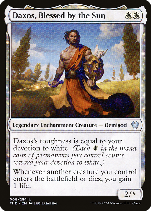 Daxos, Blessed by the Sun (THB-009) - Theros Beyond Death: (enchantment) Foil