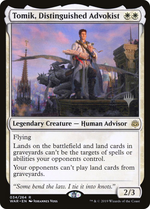 Tomik, Distinguished Advokist (PPELD-34P) - War of the Spark Promos