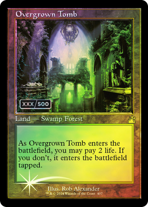 Overgrown Tomb (Retro Frame) (Serial Numbered) (RVR-407) - Ravnica Remastered Foil