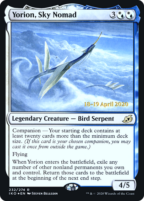 Yorion, Sky Nomad (PRE-232S) - Ikoria: Lair of Behemoths Promos: (companion) Foil
