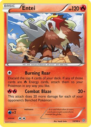 Entei (14) (14) 014  XY  Ancient Origins - Rare