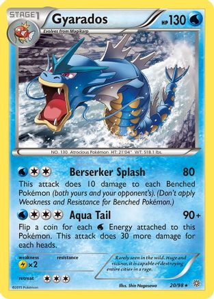 Gyarados (20) (20) 020  - Reverse Holofoil XY  Ancient Origins - Rare