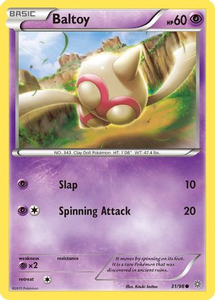 Baltoy (31) (31) 031  XY  Ancient Origins - Common