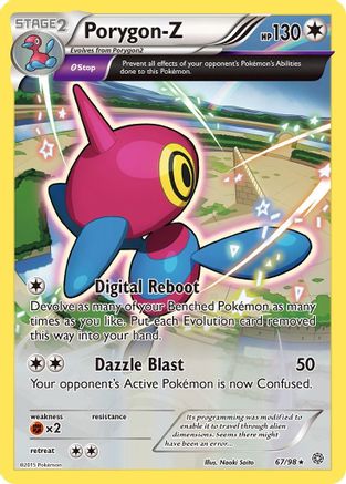 Porygon (67) 067  - Reverse Holofoil XY  Ancient Origins - Holo Rare