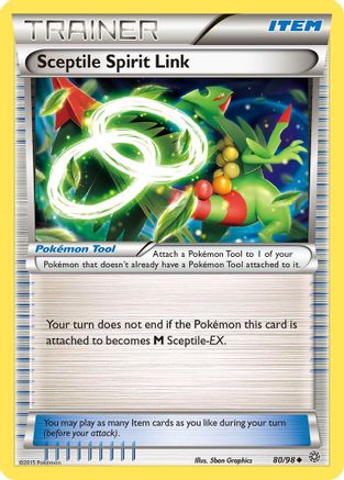 Sceptile Spirit Link 080  XY  Ancient Origins - Uncommon