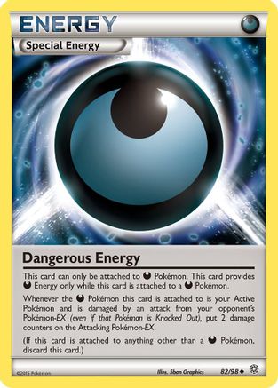 Dangerous Energy 082  - Reverse Holofoil XY  Ancient Origins - Uncommon