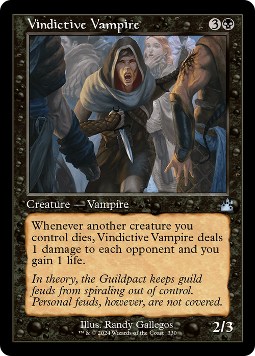 Vindictive Vampire (Retro Frame) (RVR-330) - Ravnica Remastered Foil