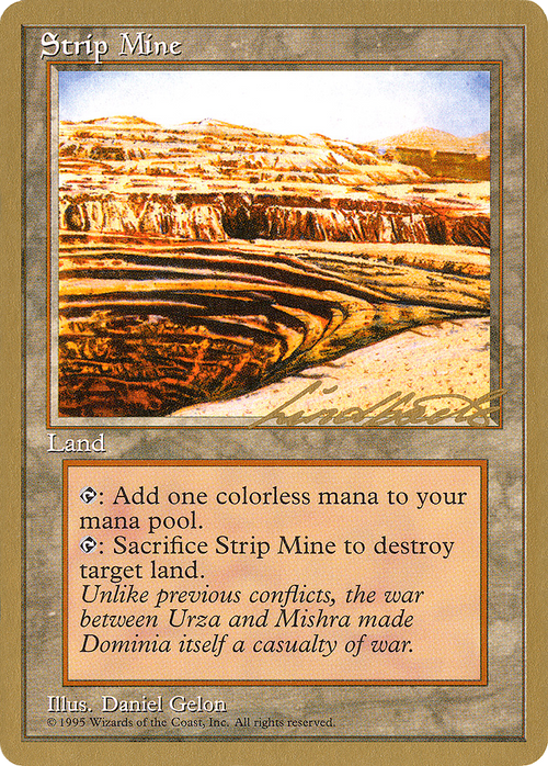 Strip Mine - 1996 Leon Lindback (4ED) (WCD-) - Pro Tour Collector Set