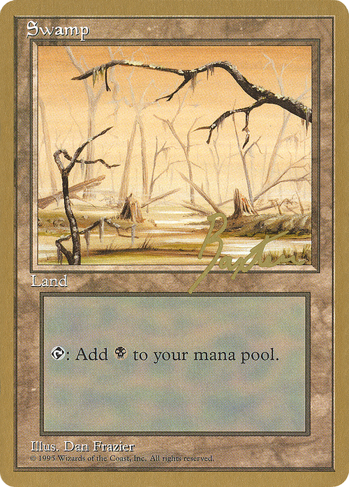 Swamp (A) - 1996 George Baxter (4ED) (WCD-) - Pro Tour Collector Set