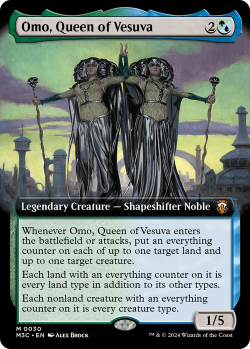 Omo, Queen of Vesuva (Extended Art) (M3C-030) - Modern Horizons 3 Commander: (Extended Art) Foil
