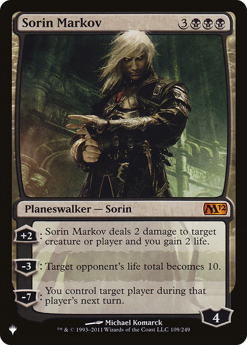 Sorin Markov (M12) (LIST-109/249) - The List