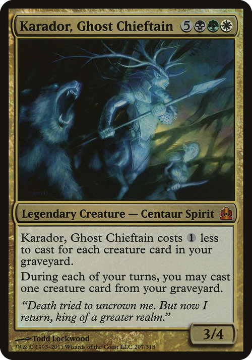 Karador, Ghost Chieftain (Commander) (OVER-207) - Commander 2011 Oversized Foil