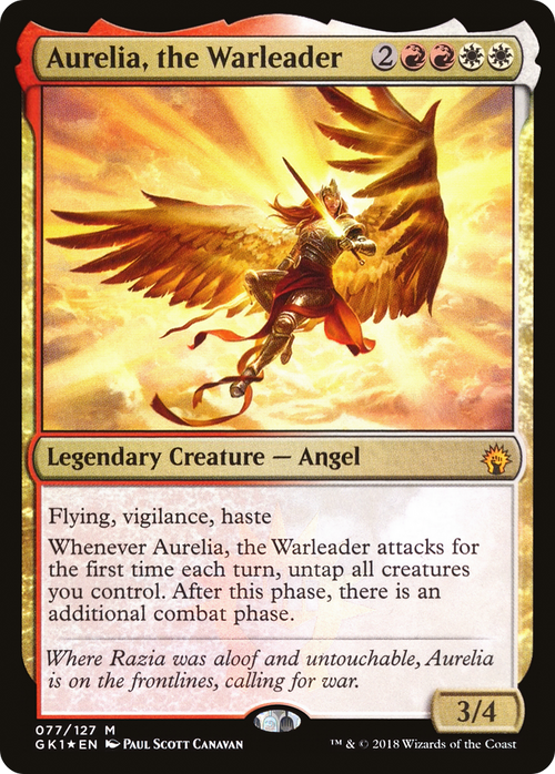Aurelia, the Warleader (GR1-077) - GRN Guild Kit Foil