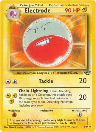 Electrode (18) (18) 018  - 1st Edition Jungle - Rare