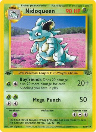 Nidoqueen (23) (23) 023/64  - 1st Edition Jungle - Rare