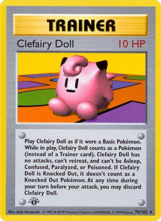 Clefairy Doll  - 1st Edition Base Set Shadowless - Rare