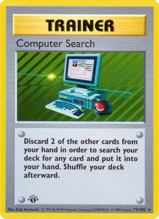 Computer Search 071  - 1st Edition Base Set Shadowless - Rare