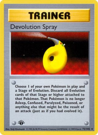 Devolution Spray/102  - 1st Edition Base Set Shadowless - Rare