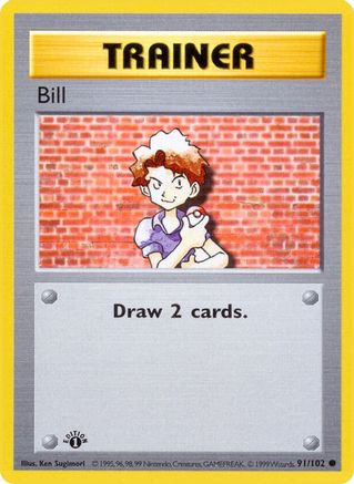 Bill 091  - 1st Edition Base Set Shadowless - Common