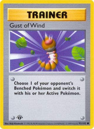 Gust of Wind 093  - 1st Edition Base Set Shadowless - Common