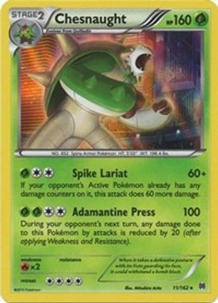 Chesnaught 011  - Reverse Holofoil XY  BREAKthrough - Holo Rare