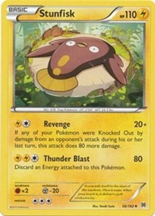 Stunfisk 056/162  - Reverse Holofoil XY  BREAKthrough - Uncommon
