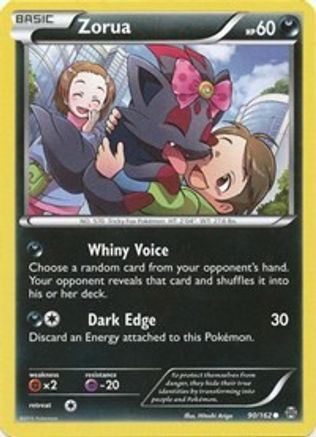Zorua (90) (90) 090/162  - Reverse Holofoil XY  BREAKthrough - Common