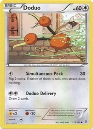 Doduo (115) (115) 115  - Reverse Holofoil XY  BREAKthrough - Common
