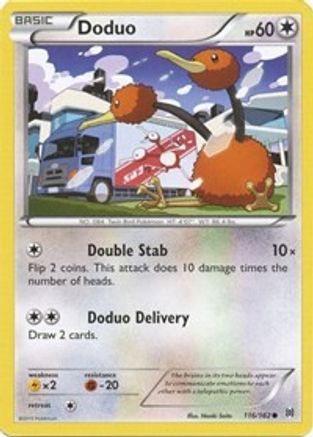 Doduo (116) (116) 116  - Reverse Holofoil XY  BREAKthrough - Common