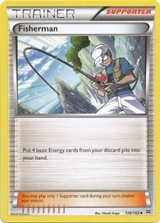 Fisherman 136  - Reverse Holofoil XY  BREAKthrough - Uncommon