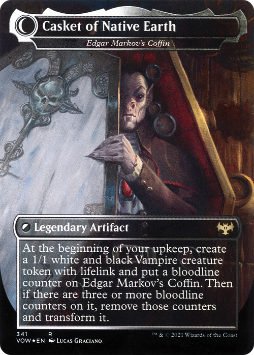 Dracula the Voyager - Edgar, Charmed Groom (VOW-341) - Innistrad: Crimson Vow: (Double Faced Transform) (Borderless) Foil