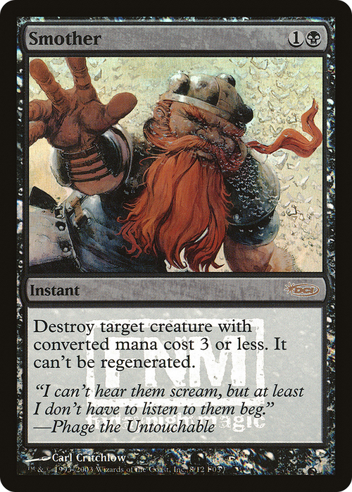 Smother (FNM-) - Friday Night Magic 2003 Foil