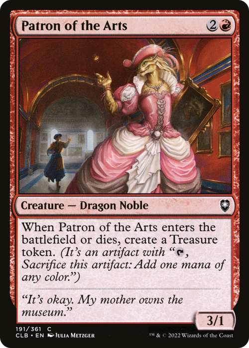 Patron of the Arts (CLB-191) - Commander Legends: Battle for Baldur's Gate