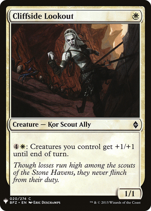 Cliffside Lookout (LIST-BFZ-20) - The List