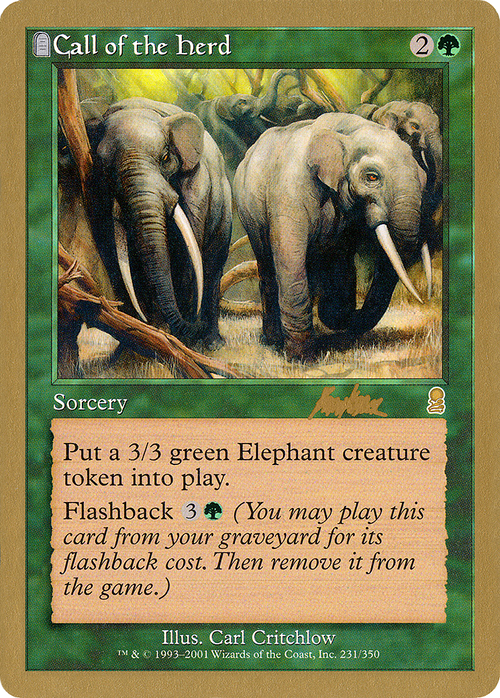 Call of the Herd - 2002 Brian Kibler (ODY) (WCD-) - World Championship Decks 2002: (tombstone)