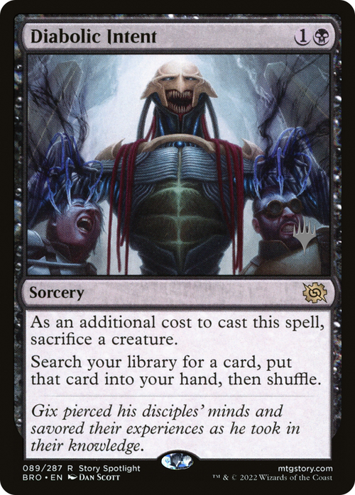 Diabolic Intent (PPBRO-089) - The Brothers' War Promos Foil