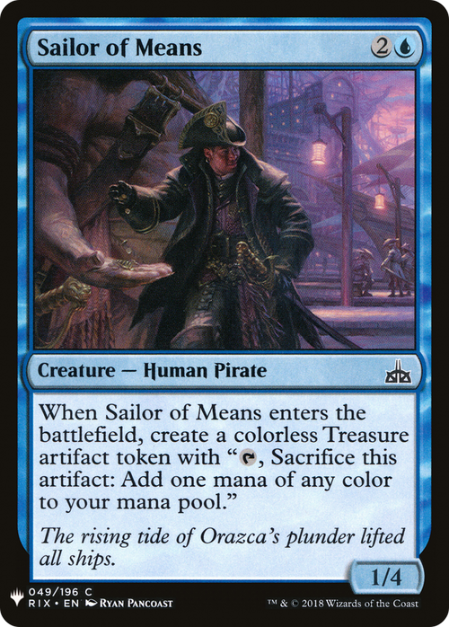 Sailor of Means (LIST-RIX-49) - The List