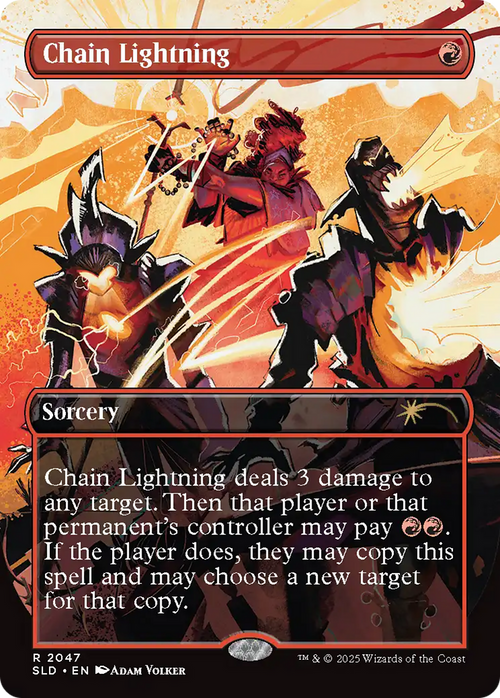 Chain Lightning (2047) (SLD-2047) - Secret Lair Drop (Borderless)