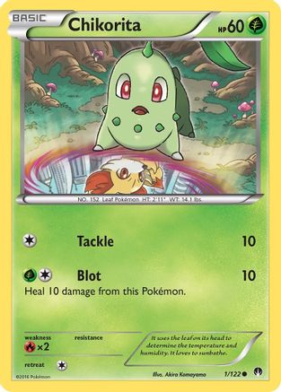 Chikorita 001  - Reverse Holofoil XY  BREAKpoint - Common