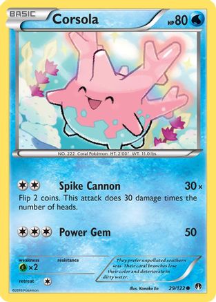 Corsola 029  XY  BREAKpoint - Common