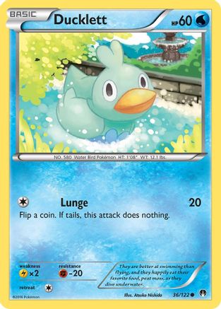 Ducklett 036  - Reverse Holofoil XY  BREAKpoint - Common