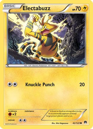 Electabuzz 042  - Reverse Holofoil XY  BREAKpoint - Common