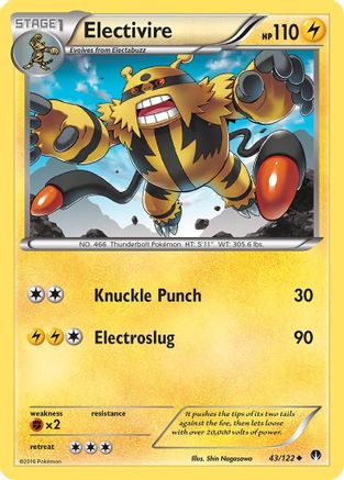Electivire/122  - Reverse Holofoil XY  BREAKpoint - Uncommon