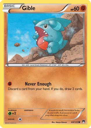 Gible 068  - Reverse Holofoil XY  BREAKpoint - Common