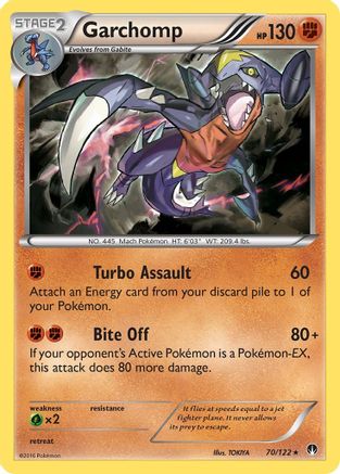 Garchomp 070  - Reverse Holofoil XY  BREAKpoint - Holo Rare
