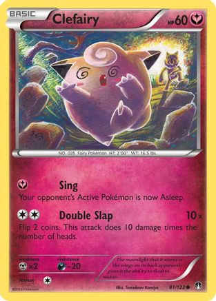 Clefairy 081  - Reverse Holofoil XY  BREAKpoint - Common