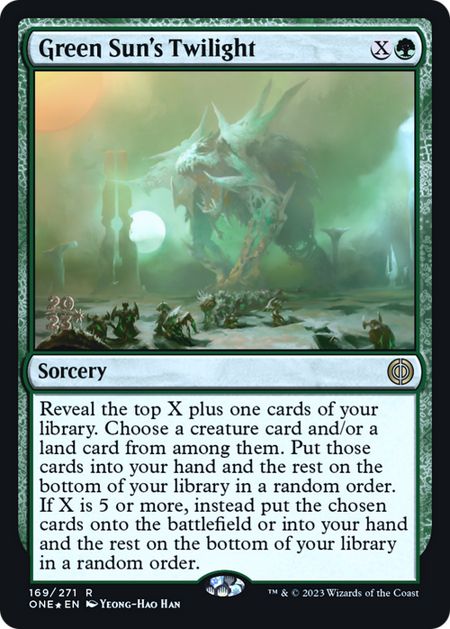 Green Sun's Twilight (PRE-169) - Phyrexia: All Will Be One Promos Foil