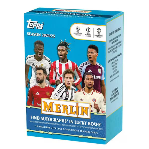 Topps 2024/25 Chrome Merlin UEFA Club Competitions Soccer Blaster Box