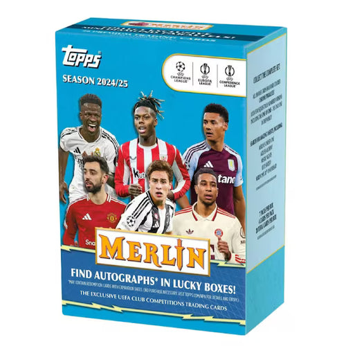 Topps 2024/25 Chrome Merlin UEFA Club Competitions Soccer Blaster Box